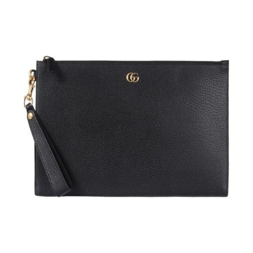 구찌 GG 마몽 레더 파우치 블랙 475317-DJ20T-1000 #30.5*1.5*21cm