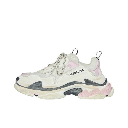 발렌시아가 트리플 S 스니커즈 화이트 핑크 블랙 524039W3CS29051