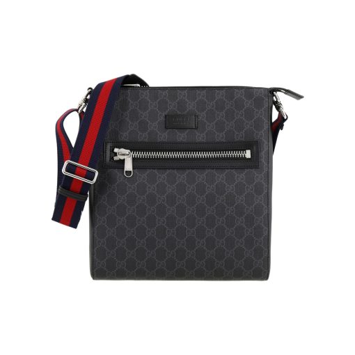 구찌 GG 슈프림 매신저백 블랙 그레이 474137-K5RLN-1095 #27*4.5*29cm
