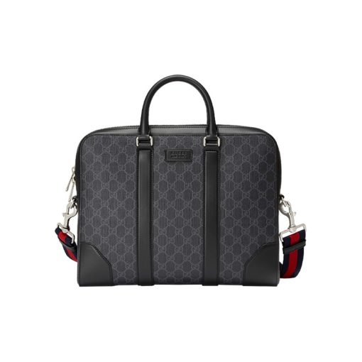 구찌 GG 블랙 브리프케이스 GG 슈프림 474135-K5RLN-1095 #36*7*28cm
