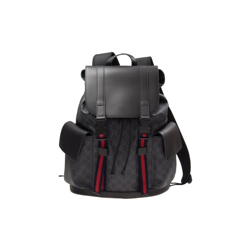 구찌 GG 블랙 백팩 블랙 GG 슈프림 495563-K9R8X-1071 #34*16*42cm
