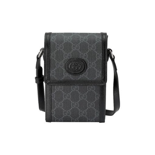 구찌 GG 슈프림 캔버스 인터로킹 G 숄더백 블랙 699402-92TCF-1000 #11*5*18cm