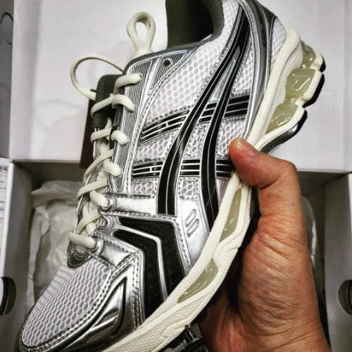 아식스 x JJJ자운드 젤 카야노 14 실버 블랙 1201A457-101 photo review