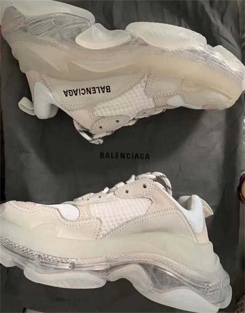 발렌시아가 트리플 S 클리어 솔 화이트 2019 541624W09E19000 photo review