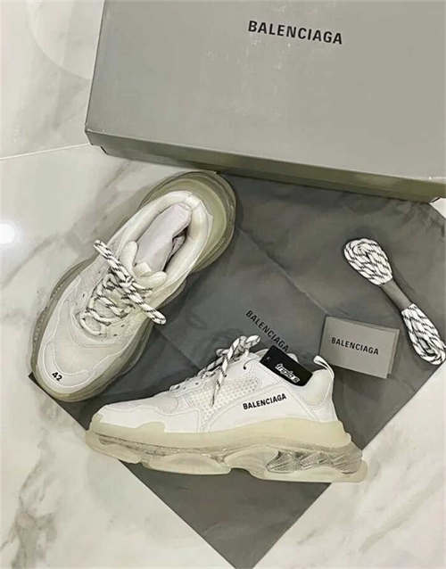 발렌시아가 트리플 S 클리어 솔 화이트 2019 541624W09E19000 photo review