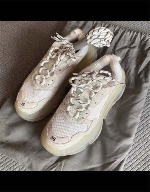 발렌시아가 트리플 S 클리어 솔 화이트 2019 541624W09E19000 photo review