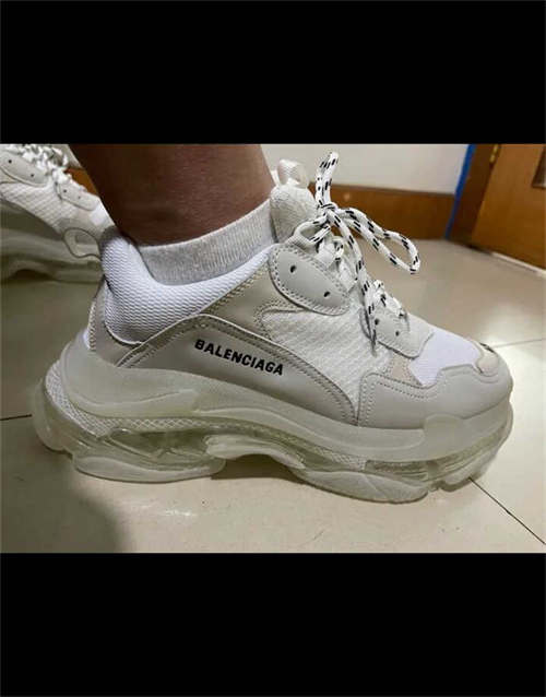 발렌시아가 트리플 S 클리어 솔 화이트 2019 541624W09E19000 photo review