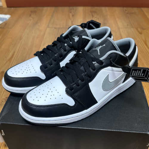 조던 1 로우 블랙 파티클 그레이 553558-040 photo review