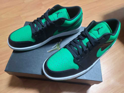 조던 1 로우 럭키 그린 553558-065 photo review
