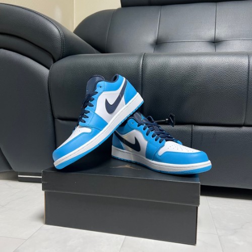 조던 1 로우 다크 파우더 블루 553560-144 photo review