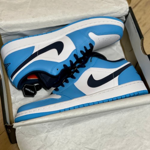 조던 1 로우 다크 파우더 블루 553560-144 photo review