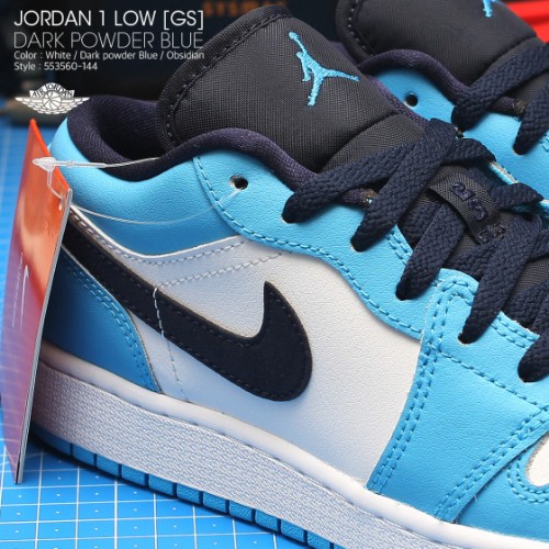 조던 1 로우 다크 파우더 블루 553560-144 photo review