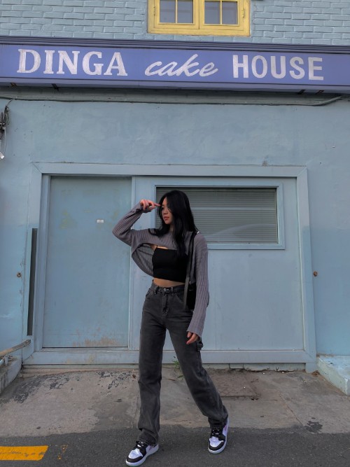 조던 1 로우 그린 글로우 퍼플 샥 553560-151 photo review