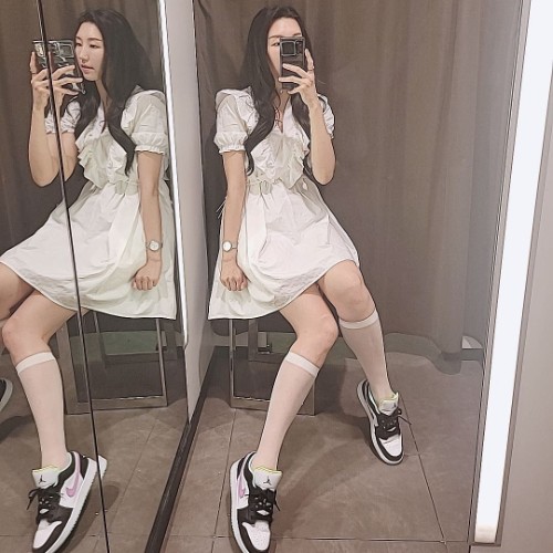 조던 1 로우 그린 글로우 퍼플 샥 553560-151 photo review