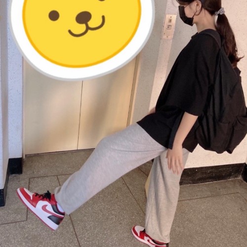 조던 1 로우 화이트 짐레드 블랙 553560-163 photo review