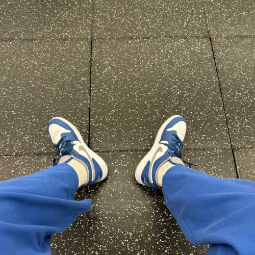 조던 1 로우 트루 블루 시멘트 그레이 553560-412 photo review