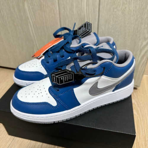 조던 1 로우 트루 블루 시멘트 그레이 553560-412 photo review