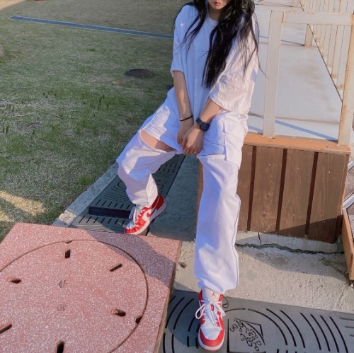 조던 1 로우 짐레드 화이트 553560-611 photo review