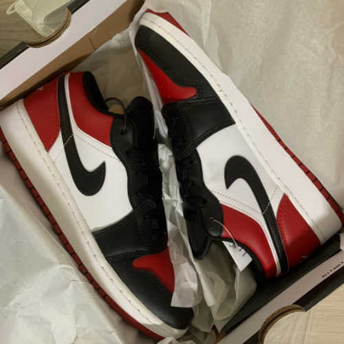 조던 1 로우 브레드 토 553560-612 photo review