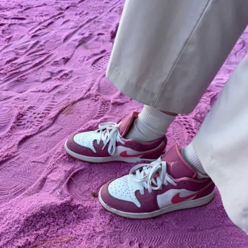 조던 1 로우 디저트 베리 553560-616 photo review