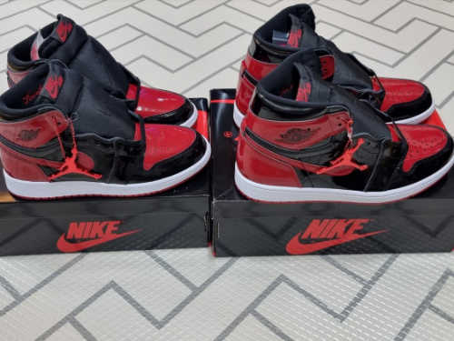 조던 1 레트로 하이 OG 페이턴트 브레드 575441-063 photo review