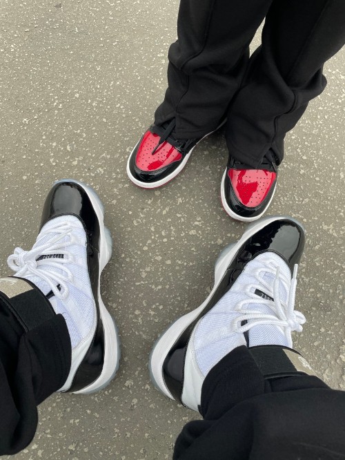 조던 1 레트로 하이 OG 페이턴트 브레드 575441-063 photo review