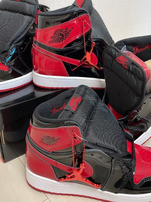 조던 1 레트로 하이 OG 페이턴트 브레드 575441-063 photo review