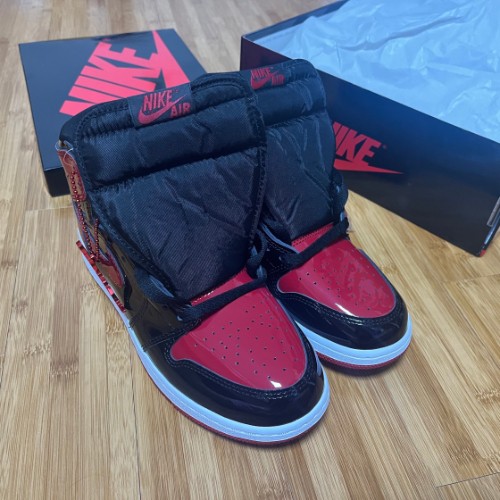 조던 1 레트로 하이 OG 페이턴트 브레드 575441-063 photo review