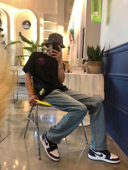 조던 1 레트로 하이 OG 코트 퍼플 2020 575441-500 photo review