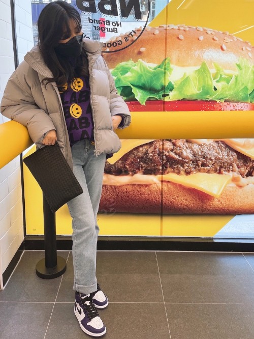 조던 1 레트로 하이 OG 코트 퍼플 2020 575441-500 photo review