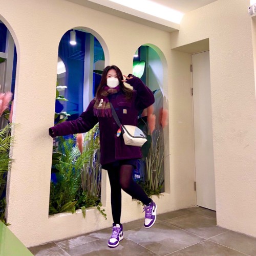 조던 1 레트로 하이 OG 코트 퍼플 2020 575441-500 photo review