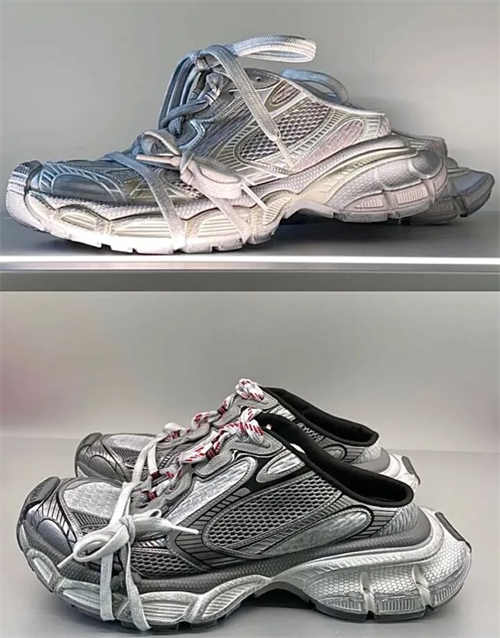 발렌시아가 3XL 뮬 그레이 화이트 레드 742672W3XL51219 photo review