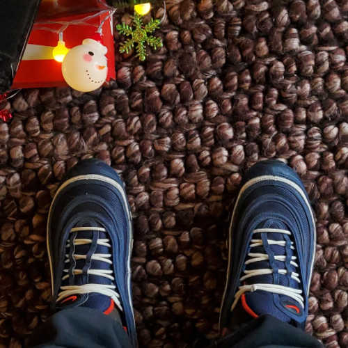 나이키 에어맥스 97 미드나잇 네이비 하바네로 레드 921826-403 photo review