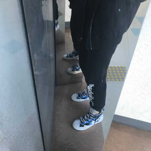 나이키 x 사카이 블레이저 미드 화이트 블랙 레전드 블루 BV0072-001 photo review