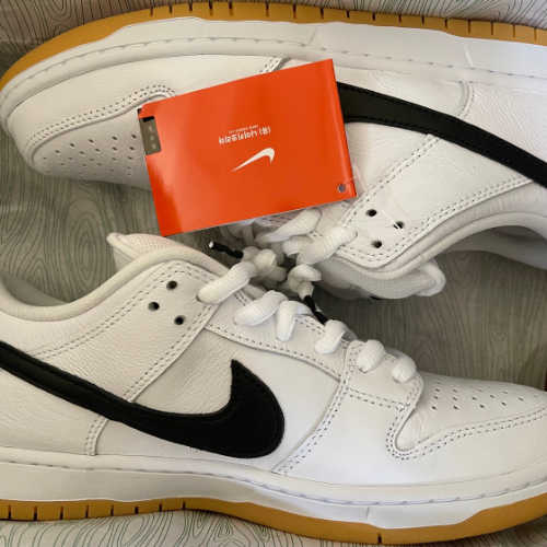 나이키 SB 덩크 로우 프로 화이트 앤 검 라이트 브라운 CD2563-101 photo review