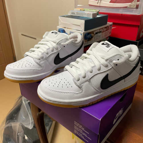 나이키 SB 덩크 로우 프로 화이트 앤 검 라이트 브라운 CD2563-101 photo review