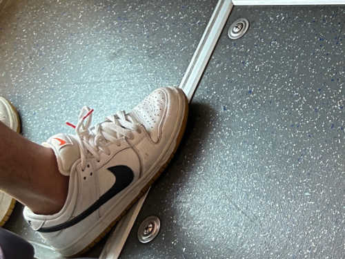 나이키 SB 덩크 로우 프로 화이트 앤 검 라이트 브라운 CD2563-101 photo review