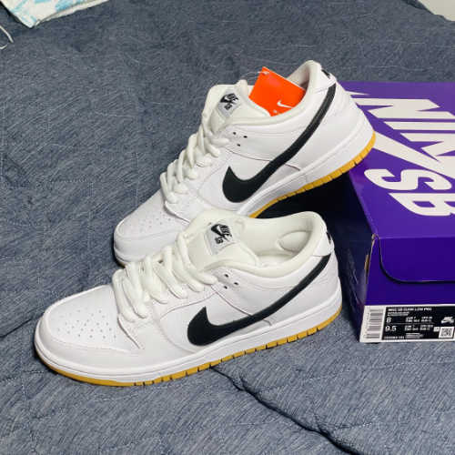 나이키 SB 덩크 로우 프로 화이트 앤 검 라이트 브라운 CD2563-101 photo review