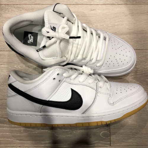 나이키 SB 덩크 로우 프로 화이트 앤 검 라이트 브라운 CD2563-101 photo review