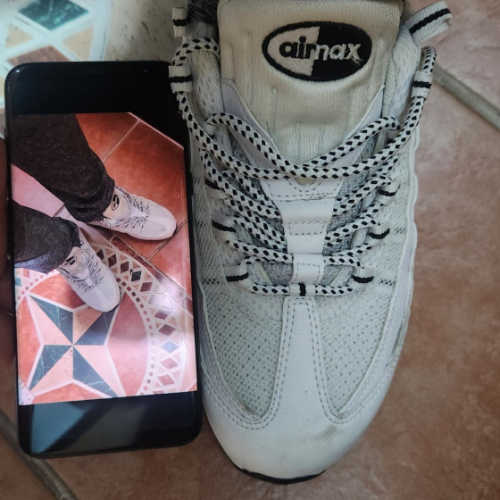 나이키 에어맥스 95 에센셜 트리플 화이트 CT1268-100 photo review