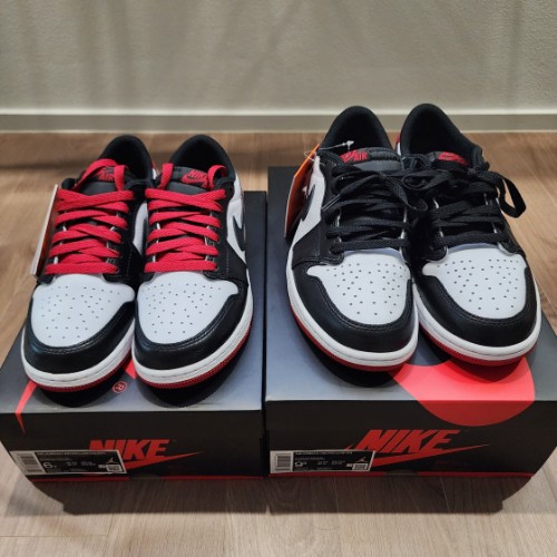 조던 1 레트로 로우 OG 블랙토 CZ0858-106 photo review