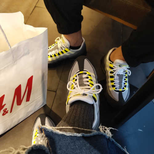 나이키 에어맥스 95 OG 네온 옐로우 2020 CZ0910-001 photo review