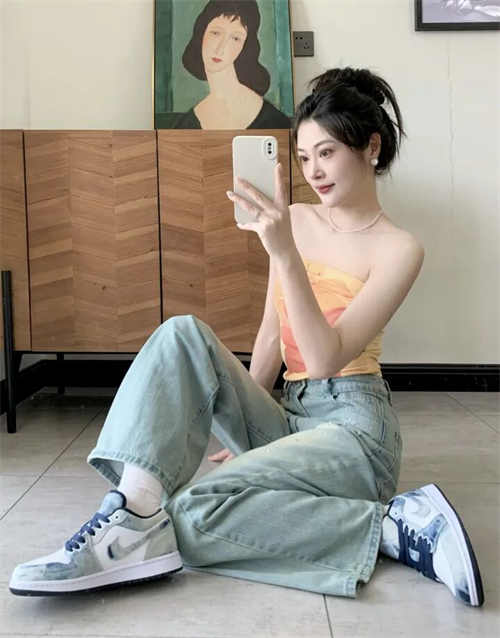 조던 1 로우 SE 워시드 데님 CZ8455-100 photo review