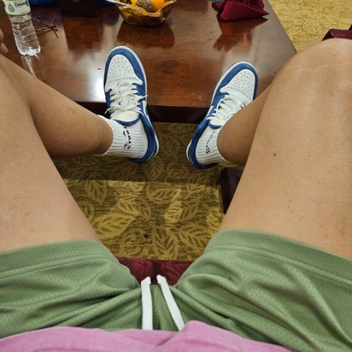 조던 1 로우 화이트 다크 마리나 블루 DC0774-114 photo review