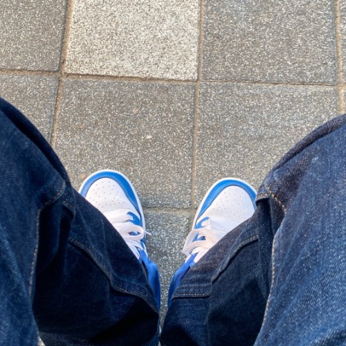 조던 1 로우 화이트 다크 마리나 블루 DC0774-114 photo review