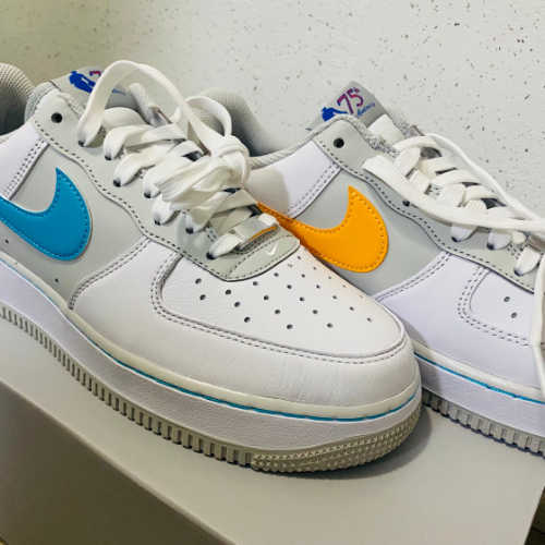 나이키 x NBA 에어포스 1 '07 LV8 EMB 화이트 터콰이즈 블루 DC8874-100 photo review