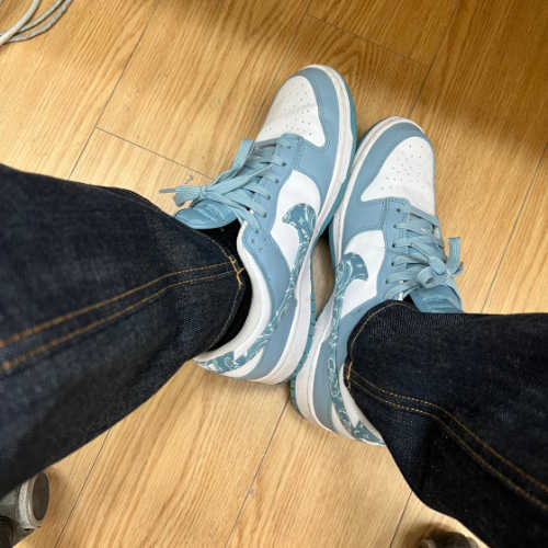 나이키 덩크 로우 에센셜 블루 페이즐리 DH4401-101 photo review