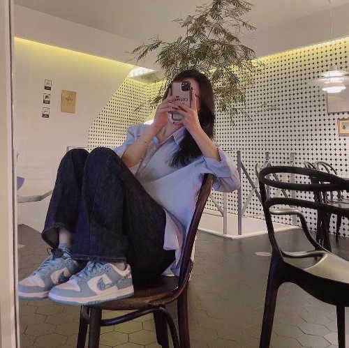 나이키 덩크 로우 에센셜 블루 페이즐리 DH4401-101 photo review