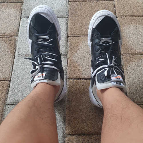 나이키 x 사카이 블레이저 로우 블랙 페이턴트 레더 DM6443-001 photo review