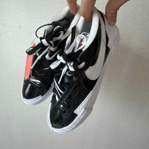 나이키 x 사카이 블레이저 로우 블랙 페이턴트 레더 DM6443-001 photo review